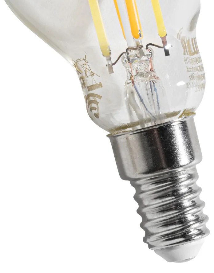 Bec LED inteligent E14 P45 sticlă transparentă 4.2W 470lm 2700-6500K