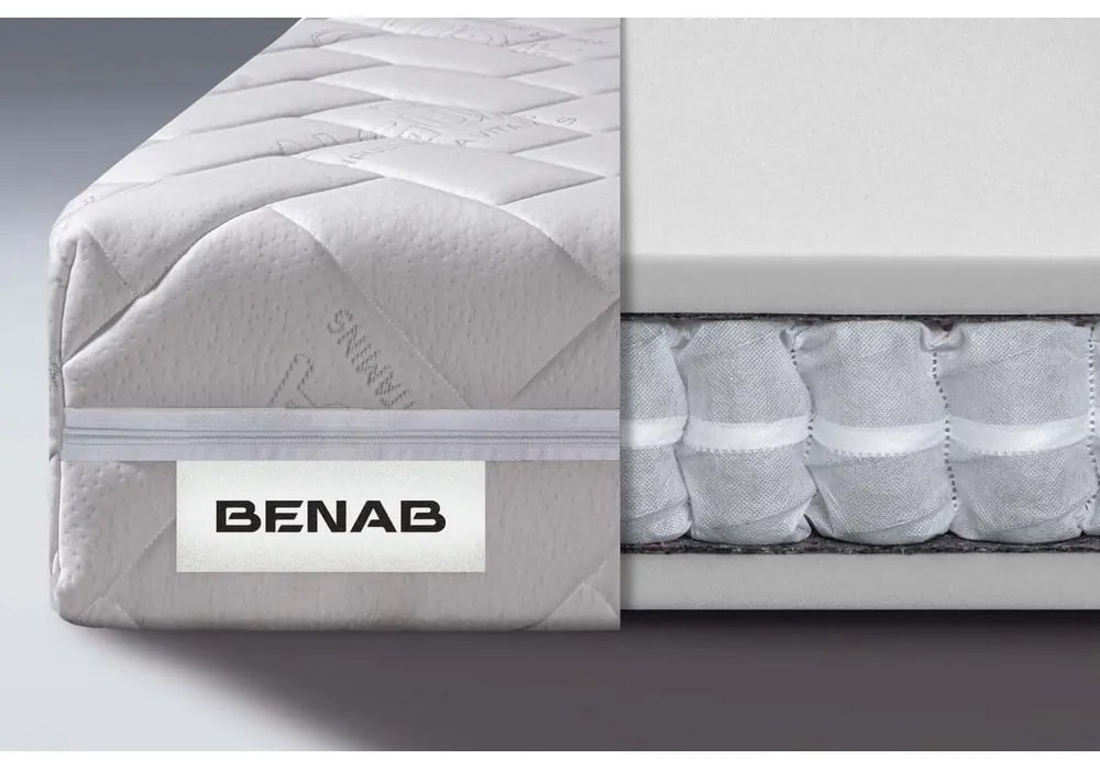 Saltea fermă/mediu-fermă cu arcuri reversibilă 140x200 cm Comfort Flow – BENAB