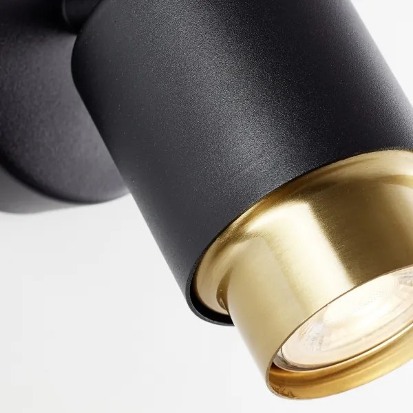 Brilliant - Aplică spot LED de perete COVELO 1xGU10/5W/230V negru/auriu