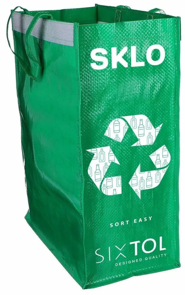 Sixtol Saci pentru sortarea deșeurilor SORT EASY 3SLIM, 18 x 30 x 40 cm, 3 x 22 l, 3 buc.
