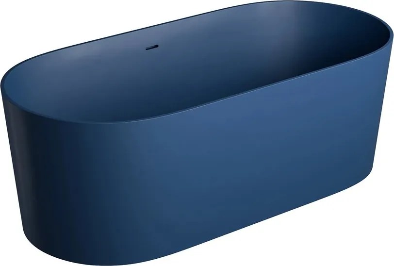 Cada freestanding Omnires Ovo M+ compozit albastru midnight blue mat 160x75 cm