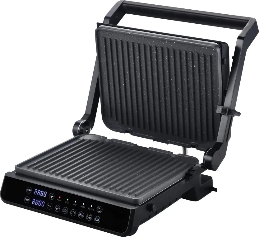 Sandwich maker si Grill Zilan ZLN3942, Digital, Protectie supraincalzire, Placi din aluminiu detasabile, Putere 2000W