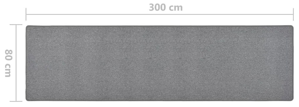 Covor traversa, gri inchis, 80x300 cm Morke gra, 80 x 300 cm
