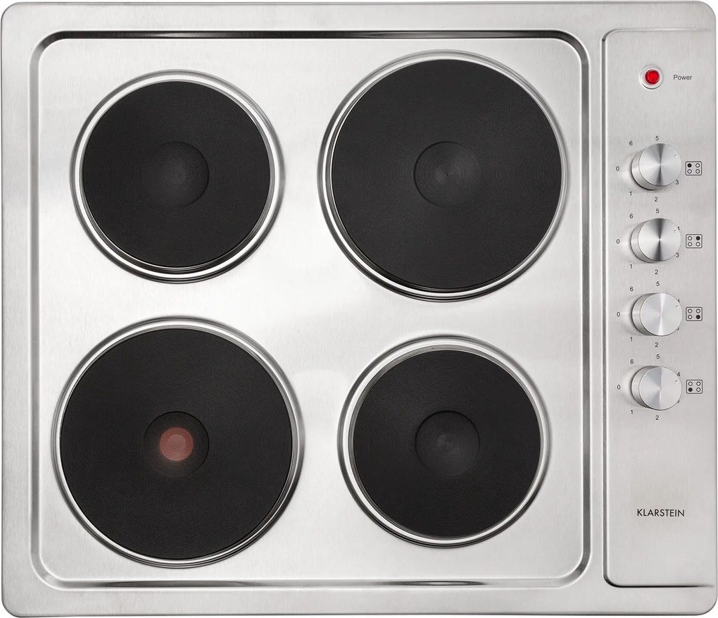 Klarstein Appetito 4 plită electrică 4 zone, 6 trepte, 5500 W, inox