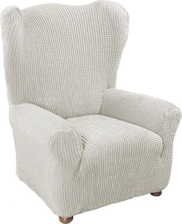 decoDoma Huse care se întind foarte bine GLAMOUR smântânii 2fotoliu cu manere de lemn (l. 140 - 170 cm)