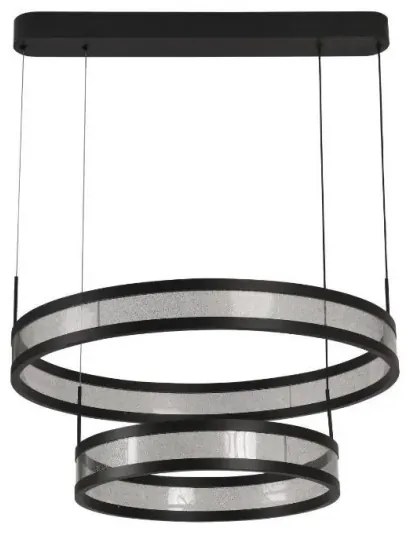 Lustră LED dimabilă pe cablu LED/40W/230V negru + telecomandă