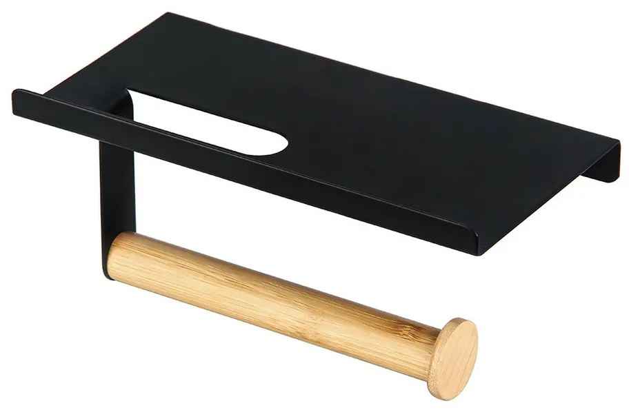 Suport hârtie igienică Altom PHONE, 18 x 10 cm,negru