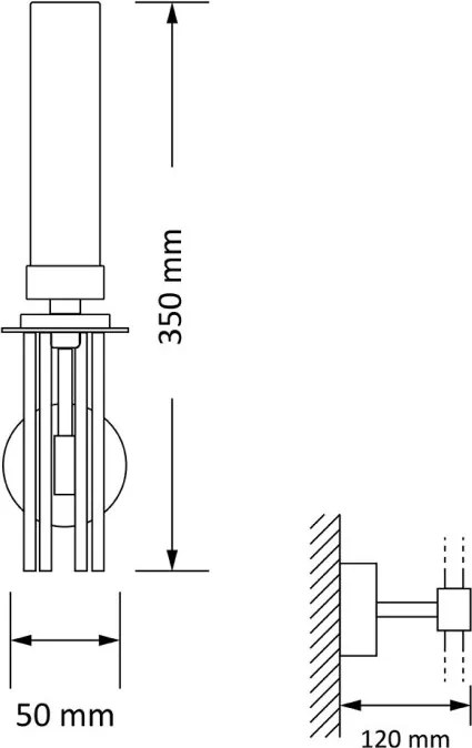 Aplica de perete LED moderna realizata manual din alama Mussa