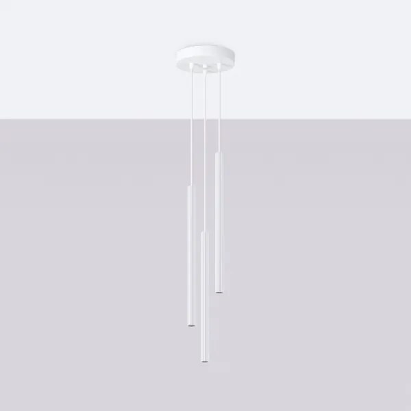 Lustră pe cablu Sollux SL.1340 ARCHE 3xG9/8W/230V alb