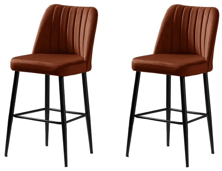 Set de scaune de bar Vento Tile Red and Black, 2buc., 2 buc.