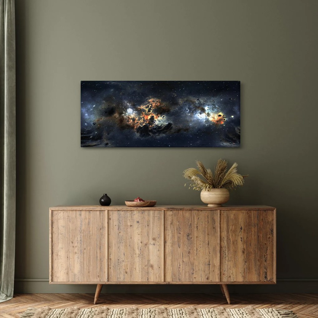 Tablou - Universul cu Nebula (120x50 cm)