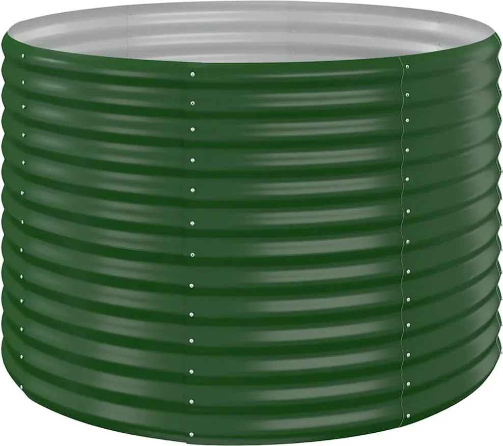 vidaXL Jardinieră, verde, 100x100x68 cm, oțel galvanizat