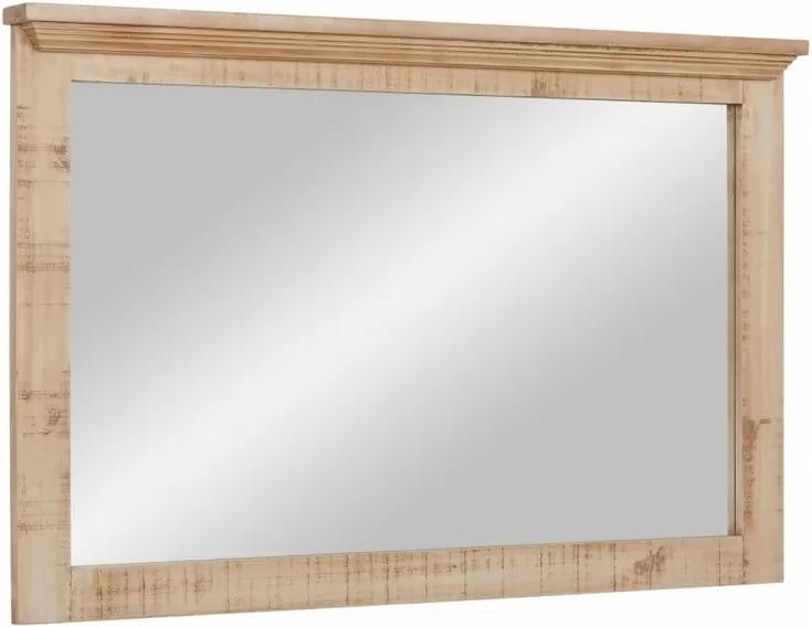 Oglindă din lemn masiv de pin Støraa Marilyn, crem