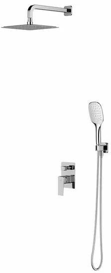 Sistem de dus incastrat cu baterie monocomanda Omnires Parma si para cu 3 functii