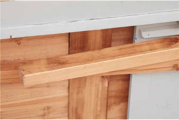 Masa extensibila, L120(210) 80 H80 cm, alb antic natur, lemn masiv