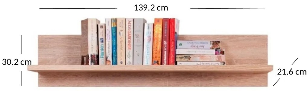 Poliță 140 cm Gwenn (Stejar sonoma). 1052925