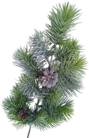 Ramură de pin acoperită cu chiciură, 59 cm