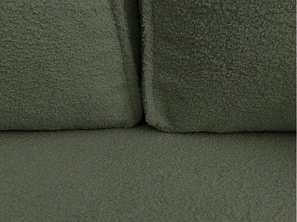 Canapea extensibila de colt SMART BOUCLE, verde inchis, reversibila, 232x143 cm