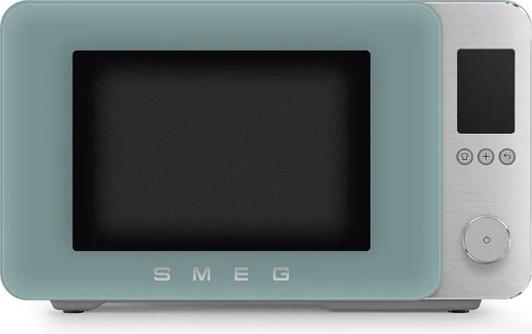 Cuptor cu microunde combinat cu aer cald SMEG Collezione MOC02EGMEU, 900 W, 27 l, 25 de programe, închidere lină, setări personalizate, verde