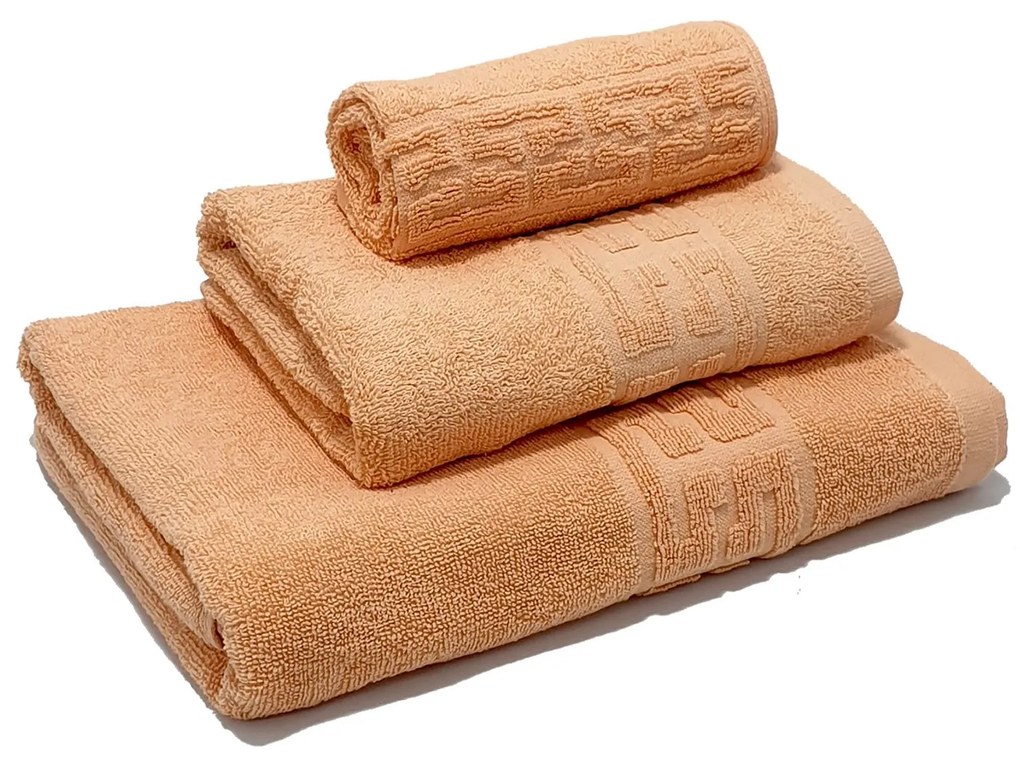 Set 3 prosoape de baie 70x130 cm, 50x90 cm, 30x50 cm, bumbac