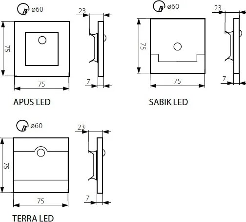Kanlux 27370 - Aplică LED pentru scară APUS cu senzor, 0,8 W, 12 V, 3000 K