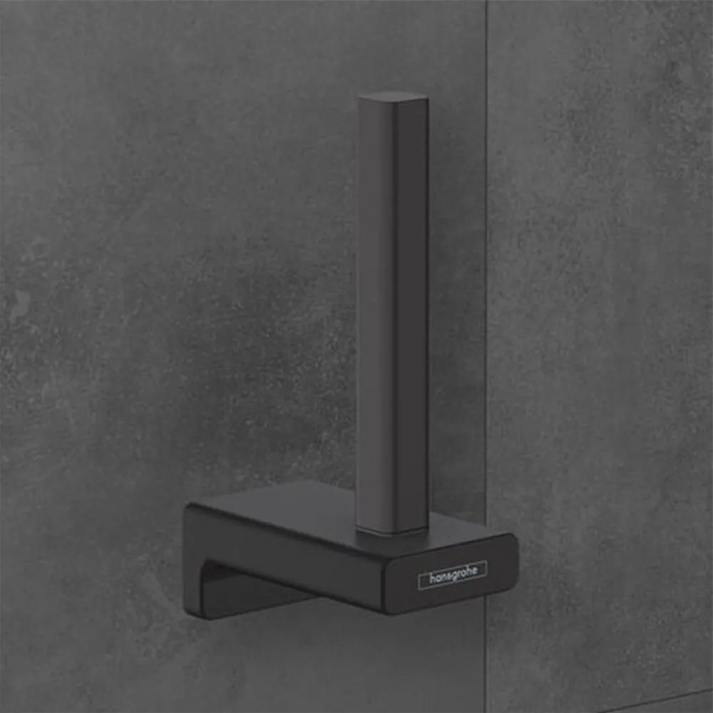 Suport hartie igienica Hansgrohe AddStoris Q finisaj negru mat