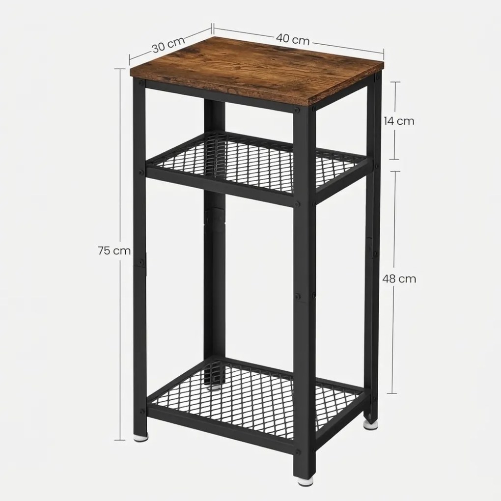 Masuta ZENVIRO 40 x 30 cm, maro/gri