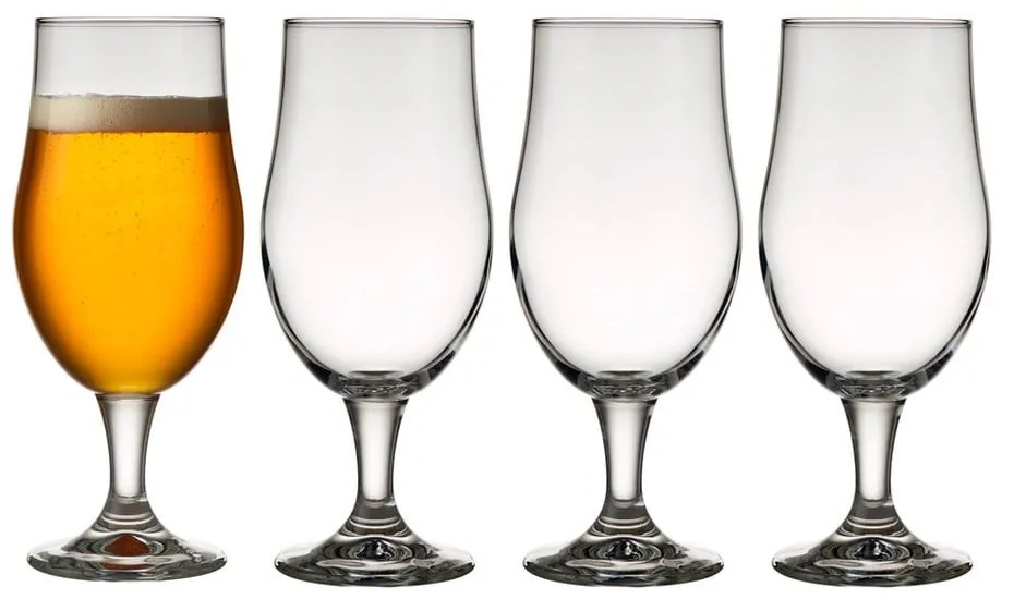 Set 4 pahare pentru bere Lyngby Glas Juvel, 490 ml