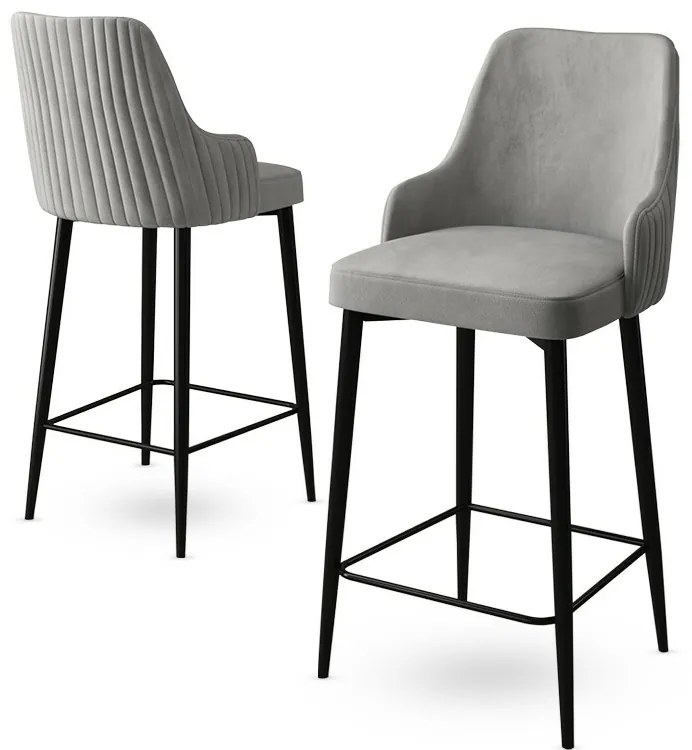 Set de scaune de bar Enox Grey, 2 buc.