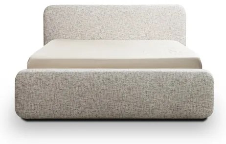 Pat tapițat LAJLA 160x200 cm, fără saltea, bej