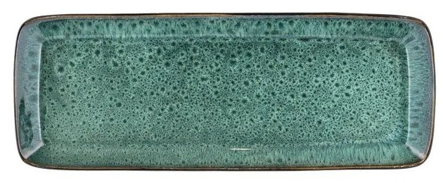 Tavă de servire din ceramică 14x38 cm Gastro Green/Black – Bitz