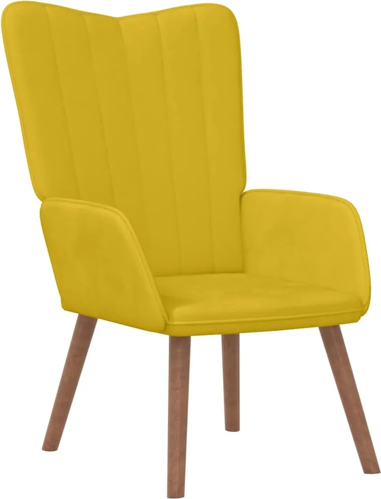 vidaXL Scaun de relaxare, galben muștar, catifea