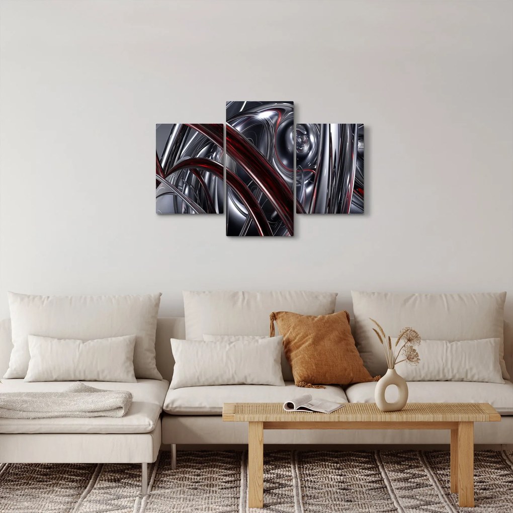 Tabloul cu abstracție în gri (90x60 cm)