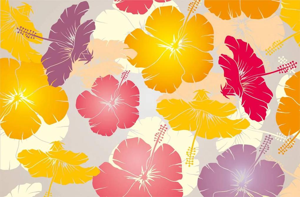 Fototapet - Arta florală - abstract (254x184 cm), în 8 de alte dimensiuni noi