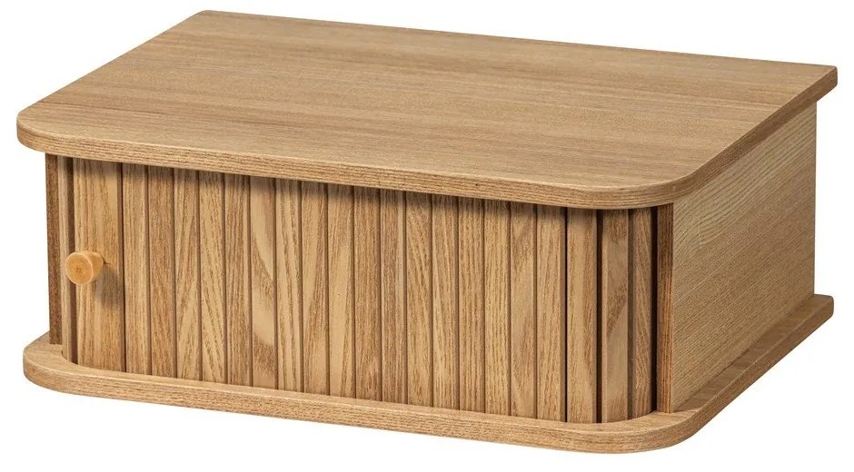 Noptieră în culoare naturală suspendată cu aspect de lemn de pin Jena – WOOOD