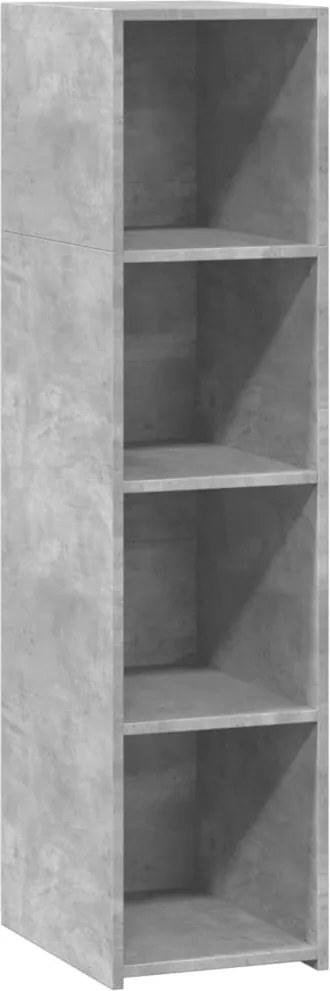 vidaXL Dulap înalt, gri beton, 30x41x124 cm, lemn compozit