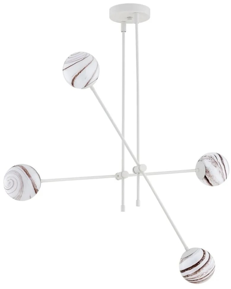 Lustra reglabila design modern ABSOS 4L alba