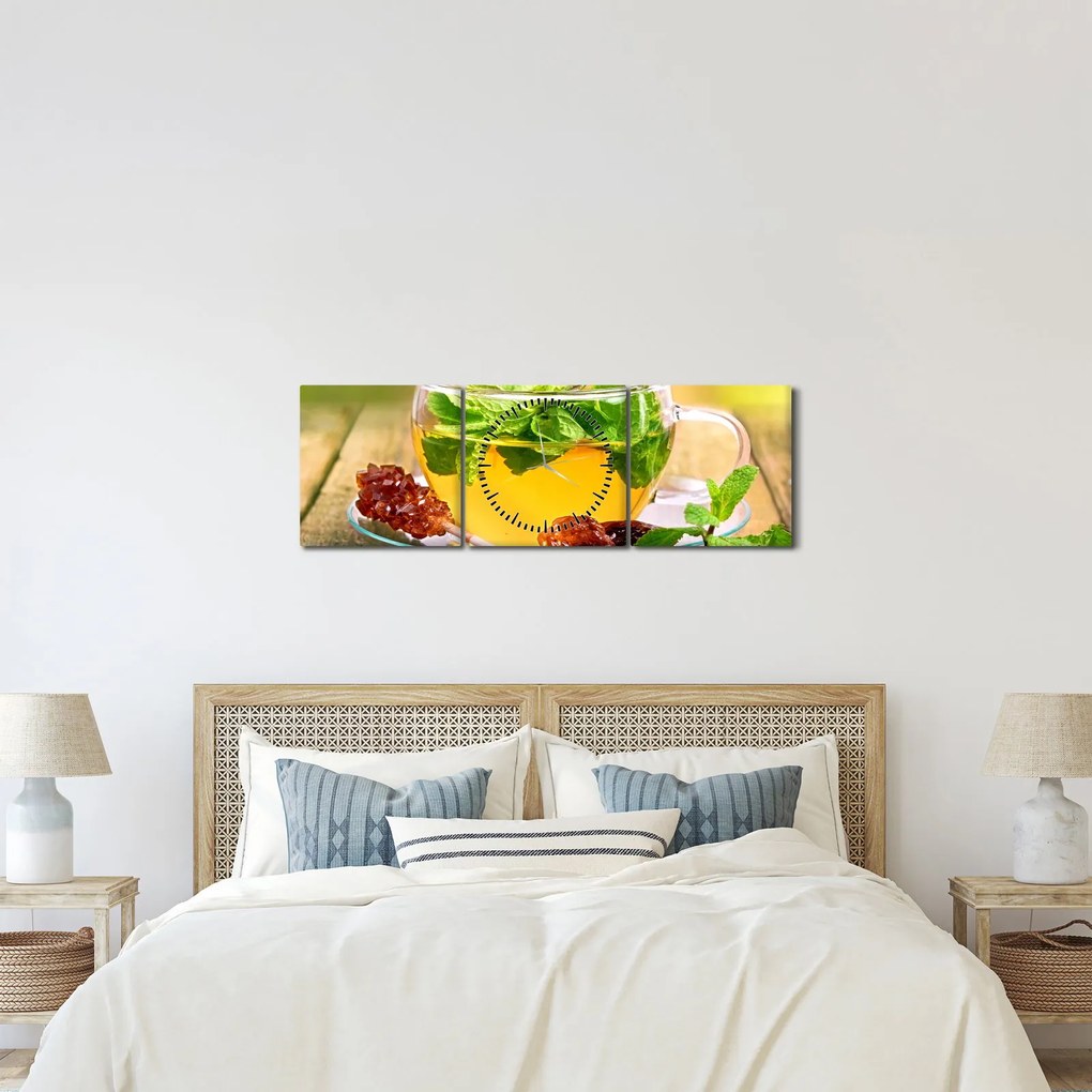 Tablou - Ceai (cu ceas) (90x30 cm)