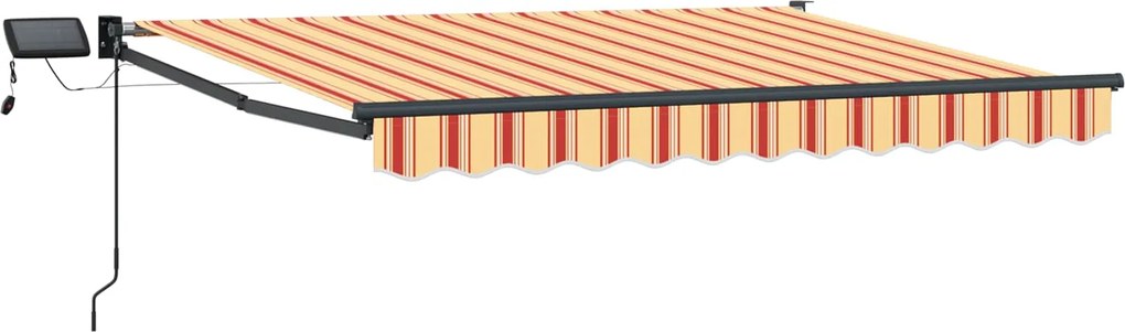 vidaXL Marchiză retractabilă manuală cu led-uri 3,5 x 2,5 m