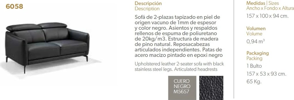 Canapea 2 locuri eleganta, design italian William AC-5359-2P