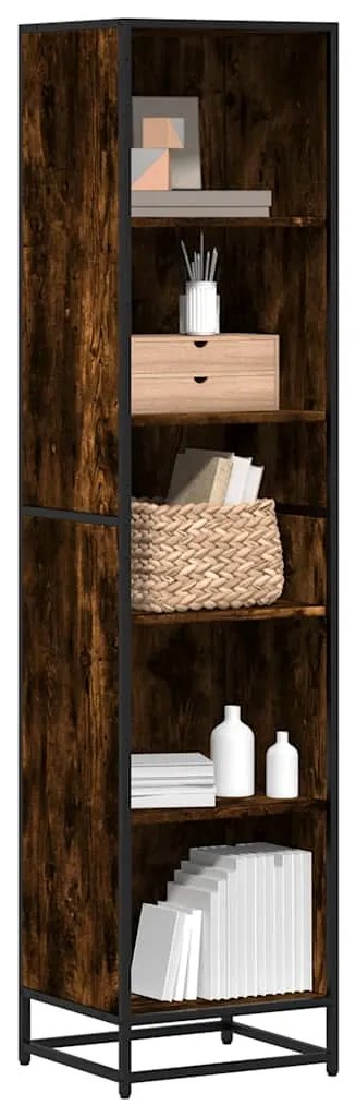 vidaXL Bibliotecă, stejar fumuriu, 40x35x170,5 cm, lemn prelucrat