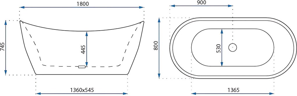 Cada de podea Rea Ferrano Slim 180