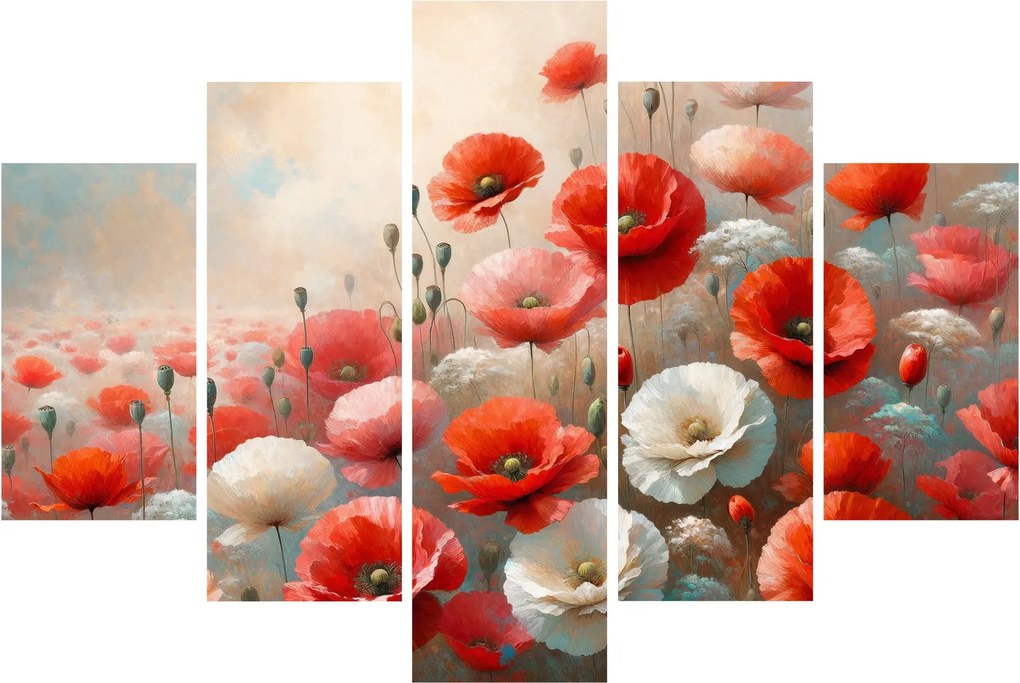 Tablou - Pictură cu maci (150x105 cm)