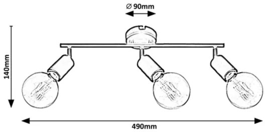 Spot LAMAR 3xE27/40W/230V Rabalux 3988