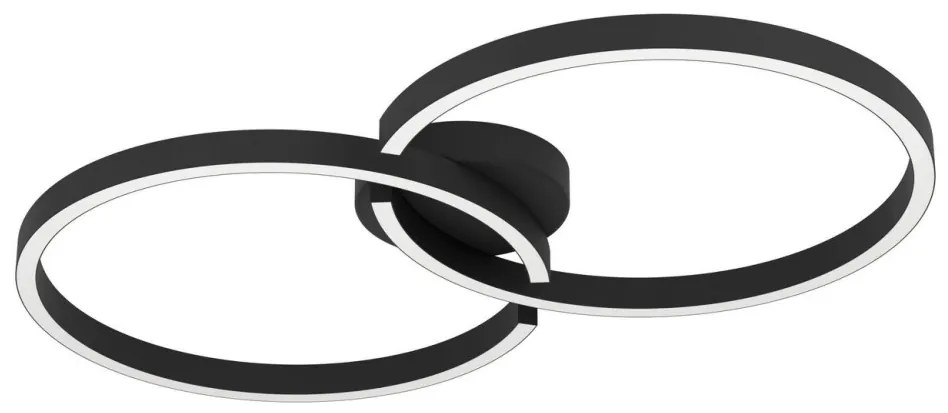 Plafonieră LED RGBW dimabilă Eglo 900955 AMANDOLO 19,5W/230V negru + telecomandă