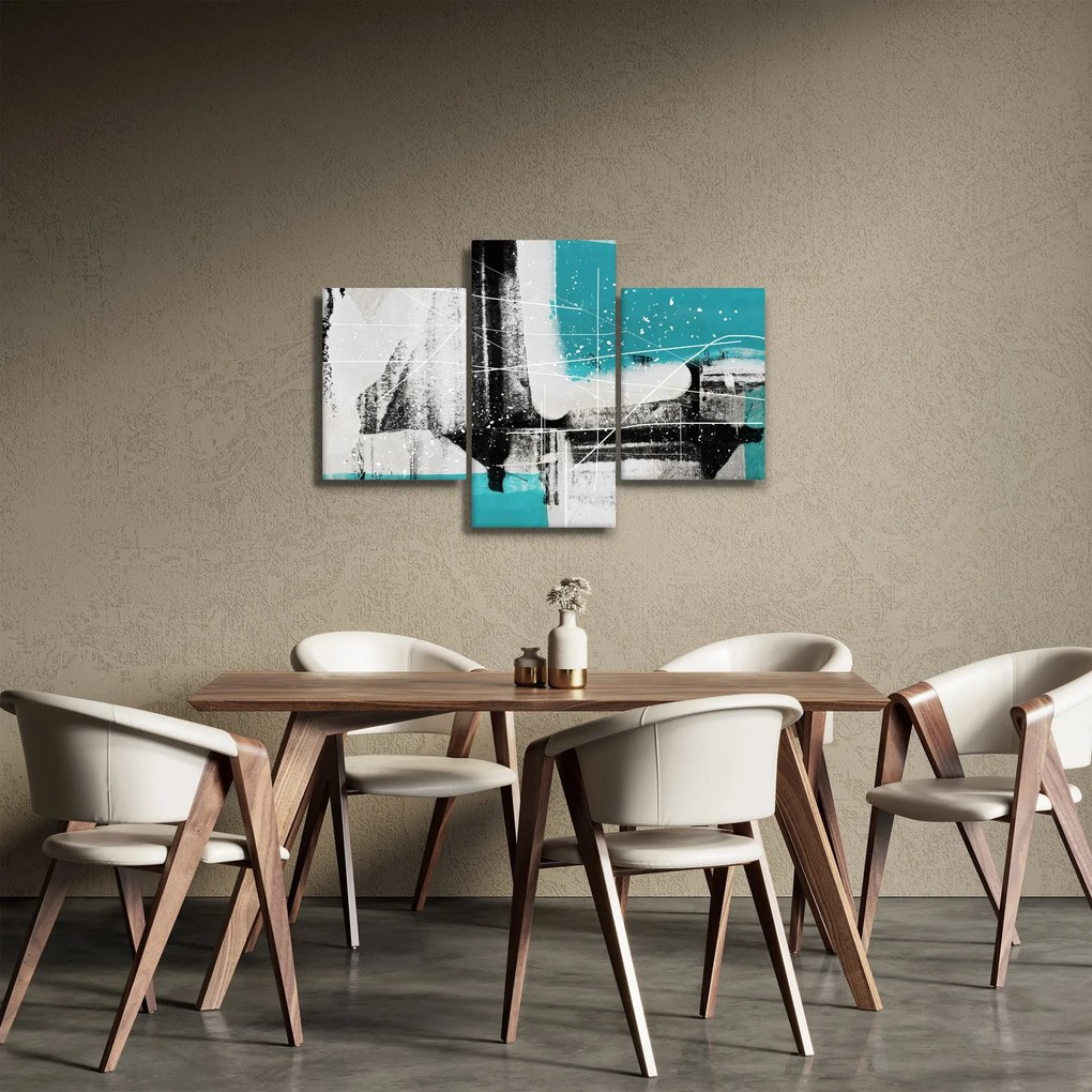Tablou - Abstract turcoaz (90x60 cm)
