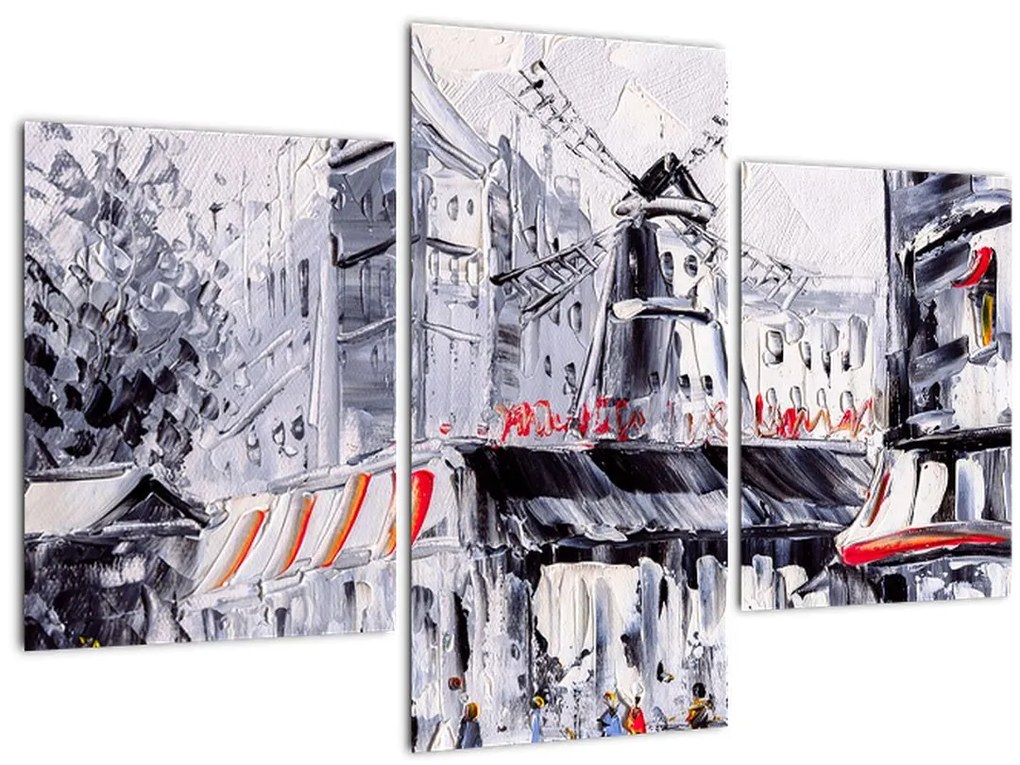 Tablou - Strada din Paris, pictură în ulei (90x60 cm)