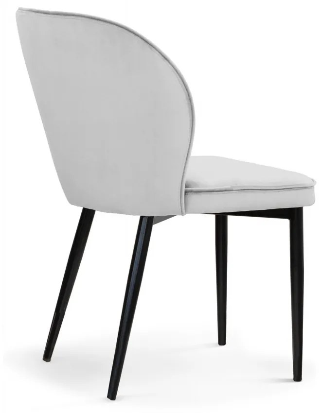Scaun tapitat Aine gri/negru h87 cm