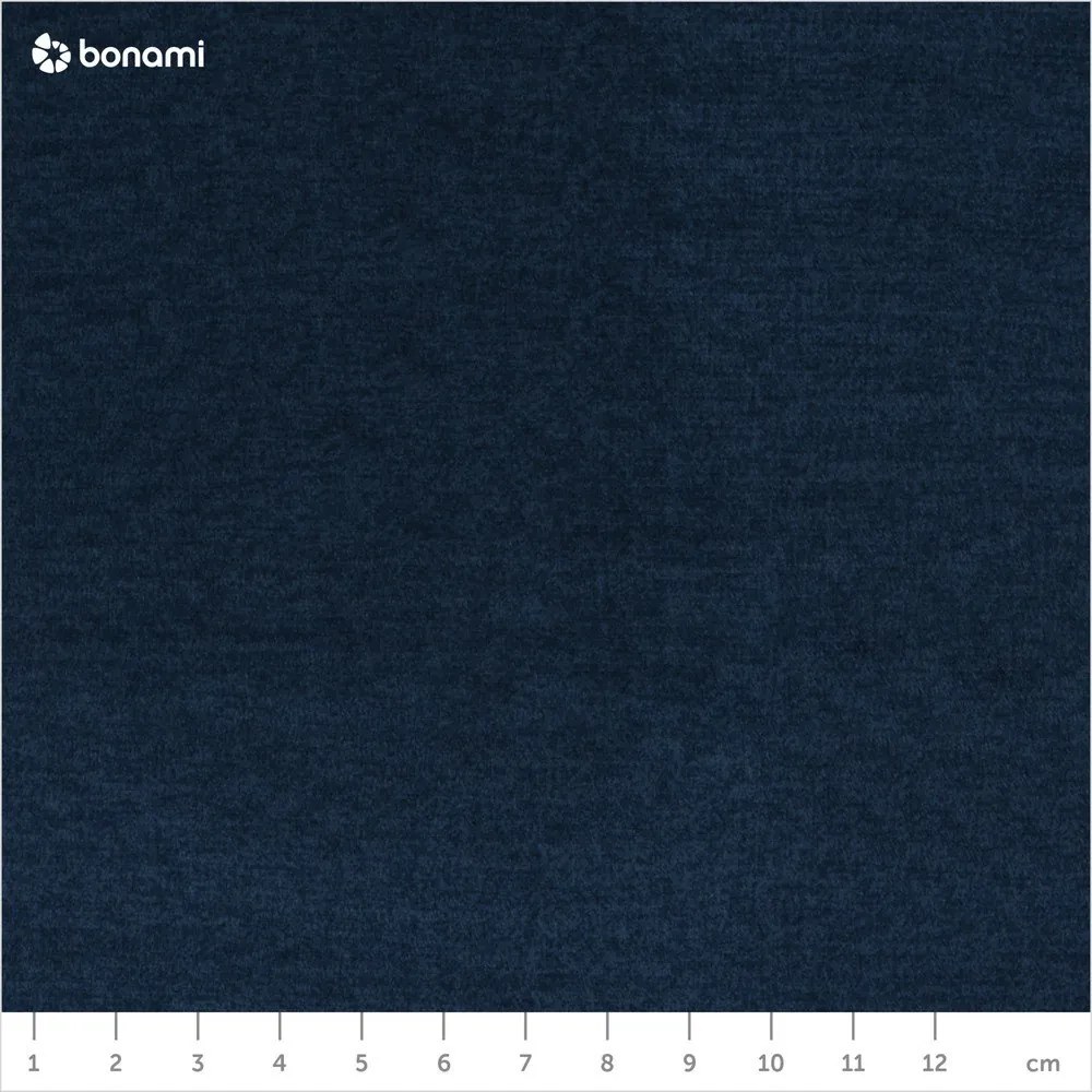 Colțar albastru extensibil/cu spațiu de depozitare cu tapițerie din catifea (cu colț pe partea stângă/în formă de ”L”) Laurence – ELTAP