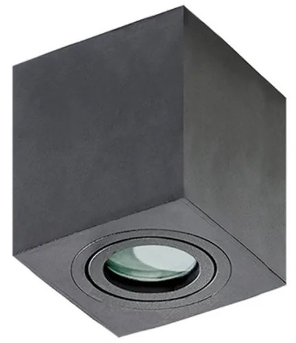 Spot aplicat pentru baie IP44 Brant 1 square negru